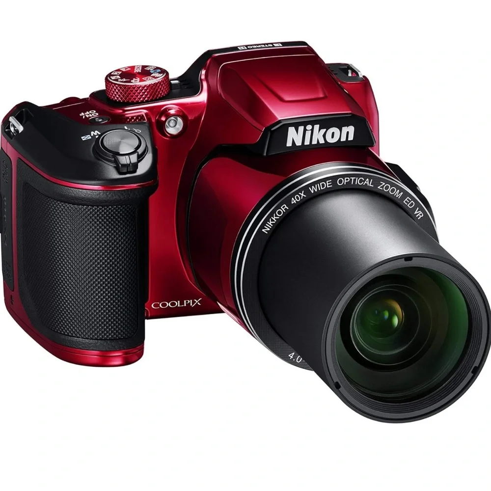 Nikon COOLPIX Red and Black Digital Cameras with Sleek Design